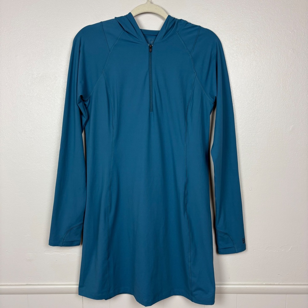 Mountain Hardwear Womens Crater Lake Dress NWT‎ Sz M Baltic Blue Long Sleeve UPF - Picture 13 of 15